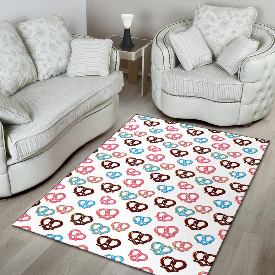 Pretzels Pattern Print Design 04 Area Rug