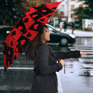 Casino Cards Suits Pattern Print Design 02 Umbrella
