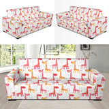 Giraffe Pattern Print Design 03 Sofa Slipcover