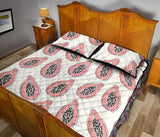 papaya pattern Quilt Bed Set