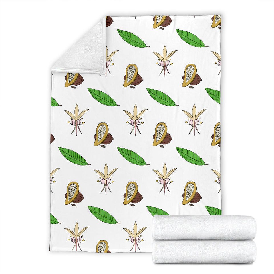 Color Hand Drawn Cocoa Pattern Premium Blanket