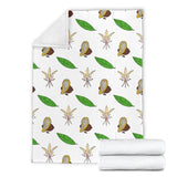 Color Hand Drawn Cocoa Pattern Premium Blanket