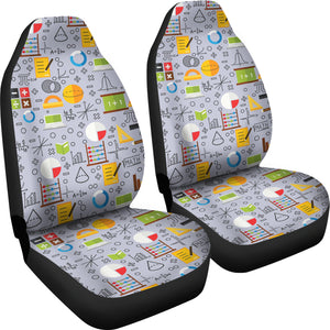 Math Pattern Print Design 04 Universal Fit Car Seat Covers