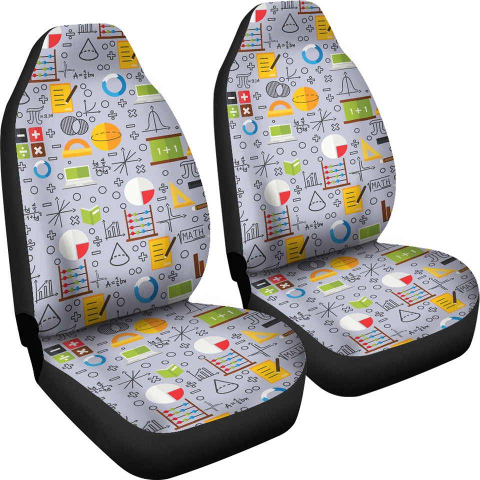 Math Pattern Print Design 04 Universal Fit Car Seat Covers