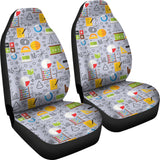 Math Pattern Print Design 04 Universal Fit Car Seat Covers