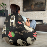 Raccoon Watermelon Pattern Bean Bag Cover