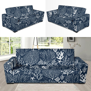 Coral Reef Pattern Print Design 05 Sofa Slipcover