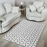 Arabic Gray Pattern Area Rug