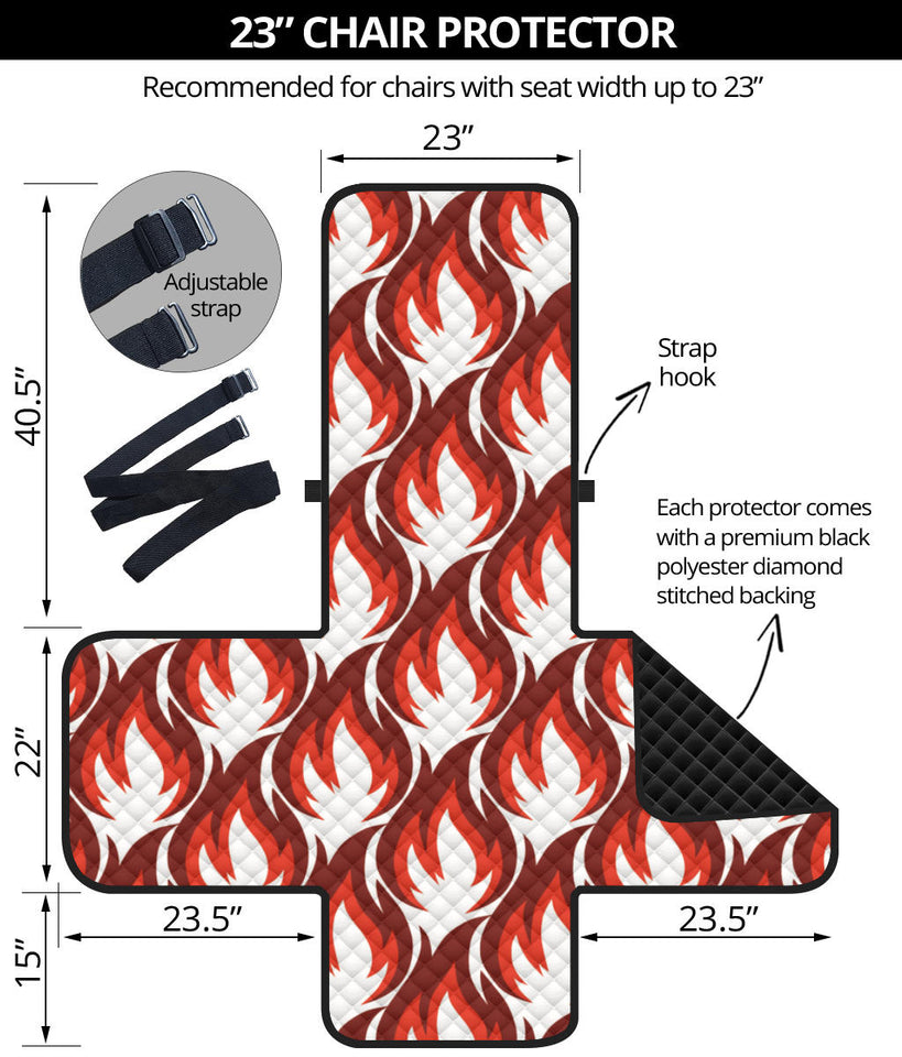 Fire flame symbol design pattern Chair Cover Protector