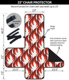 Fire flame symbol design pattern Chair Cover Protector