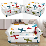 Airplane Star Cloud Colorful Loveseat Couch Slipcover