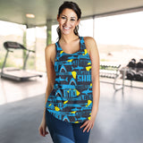 Shark dangerous Women Racerback Tank Top