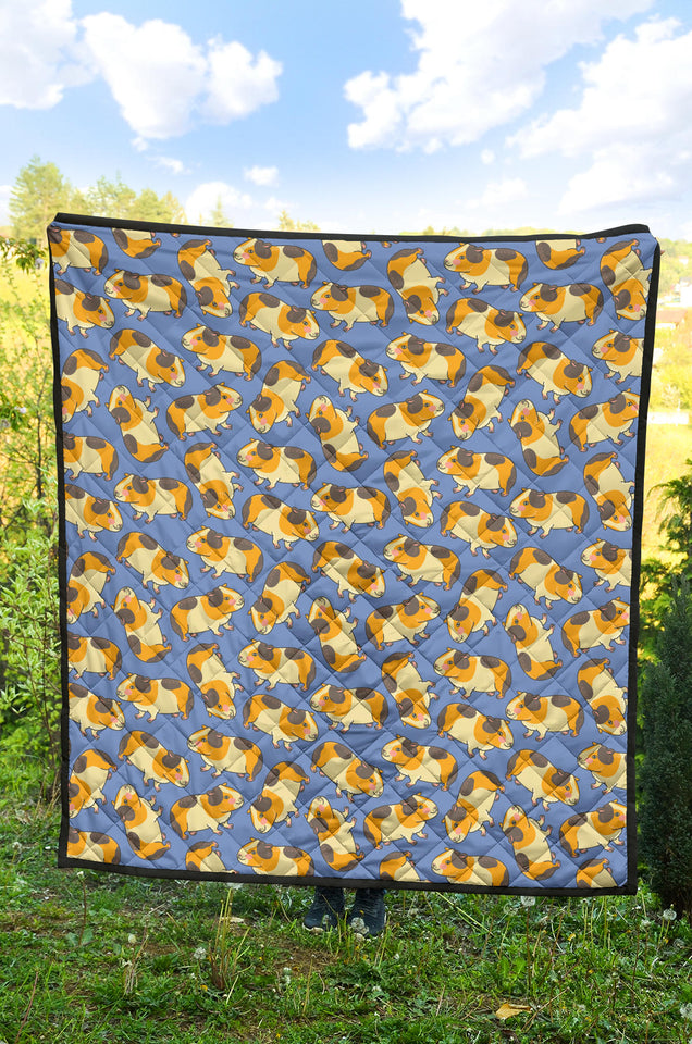 Guinea Pig Pattern Print Design 02 Premium Quilt