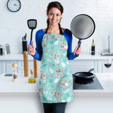 Cute Koalas Blue Background Pattern Adjustable Apron