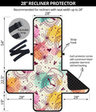 Clock butterfly pattern Recliner Cover Protector