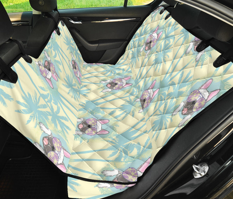 French Bulldog Hawaii Blackground Dog Car Seat Covers