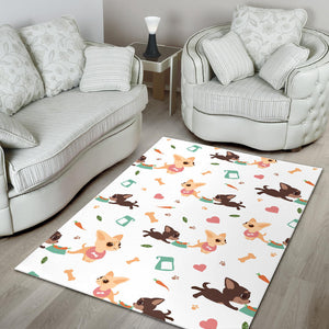 Cute Chihuahua Puppie Pattern Area Rug
