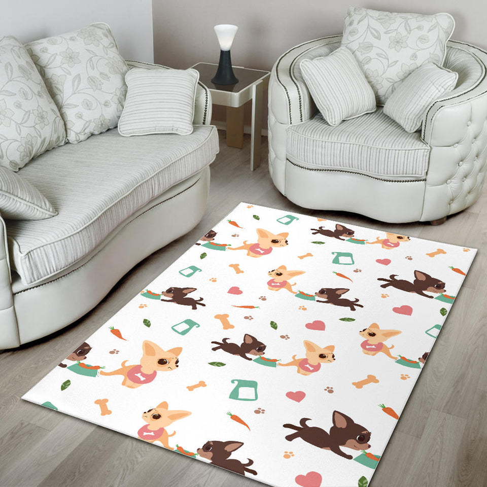 Cute Chihuahua Puppie Pattern Area Rug