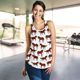 Horses running pattern background Women Racerback Tank Top