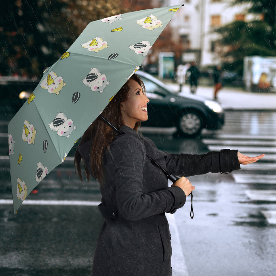 Cute Hamster Cheese Pattern Umbrella