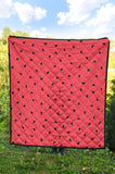 Watermelon Texture Background Premium Quilt
