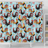 Rooster Chicken Cock Snowfalke Shower Curtain Fulfilled In US