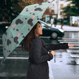 Poodle Dog Green Background Umbrella