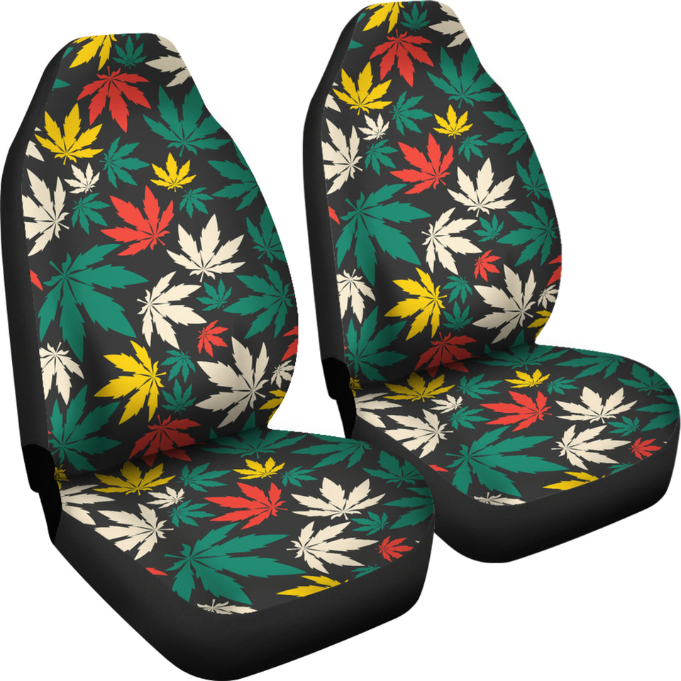 Canabis Marijuana Weed Pattern Print Design 02 Universal Fit Car Seat Covers