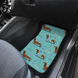Dachshund Decorative Background Front And Back Car Mats