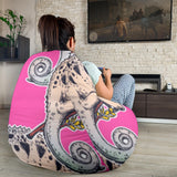 Chameleon Lizard Pattern Pink Background Bean Bag Cover