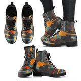 Electric Guitars Pattern Leather Boots