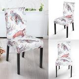 Watercolor Sea Turtle Jellyfish Pattern Dining Chair Slipcover