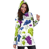 Grape Pattern Women'S Hoodie Dress
