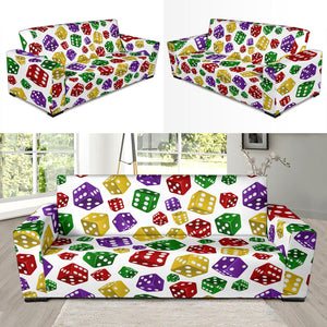 Dice Pattern Print Design 03 Sofa Slipcover