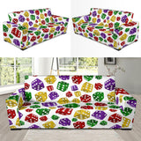 Dice Pattern Print Design 03 Sofa Slipcover
