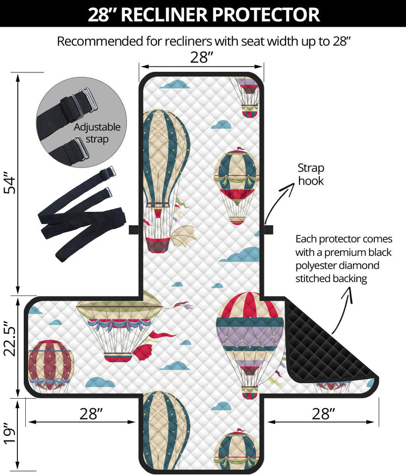 Hot air balloon pattern Recliner Cover Protector