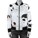 Cute Cows Pattern Women'S Bomber Jacket