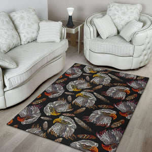 Eagle Pattern Print Design 05 Area Rug