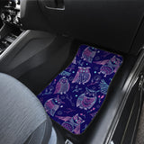 Cute Owls Pattern Boho Style Ornament Front And Back Car Mats