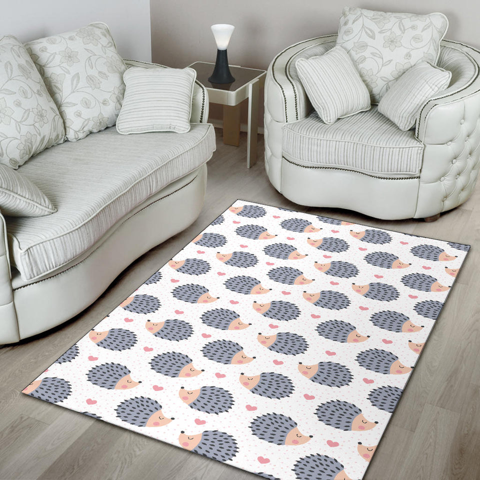 Hedgehog Pattern Print Design 04 Area Rug