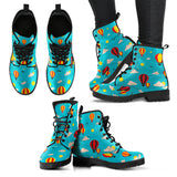 Hot Air Balloon Sky Pattern Leather Boots