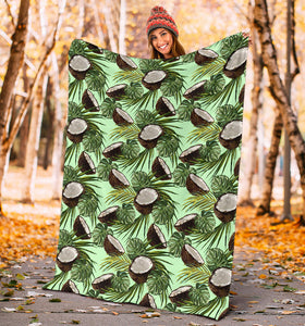 Coconut Pattern Print Design 02 Premium Blanket