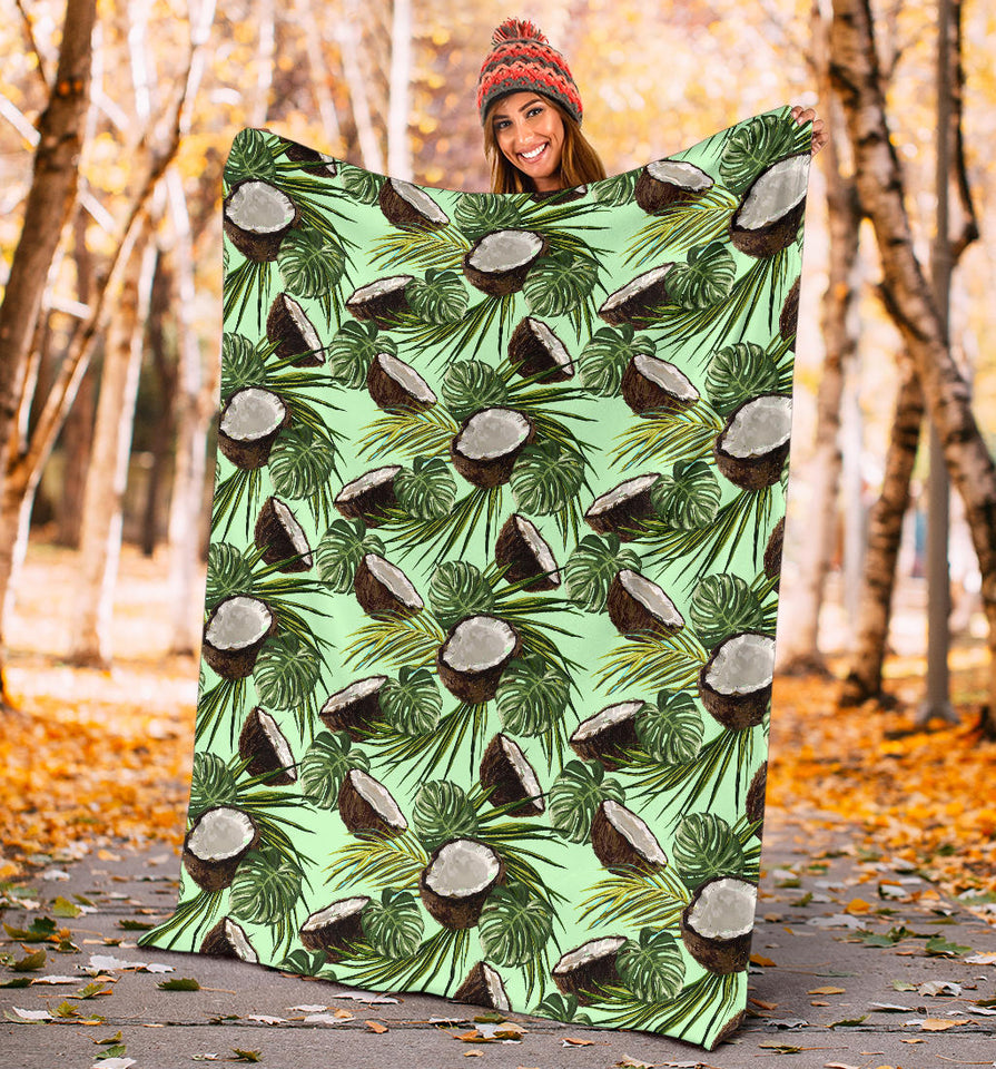 Coconut Pattern Print Design 02 Premium Blanket
