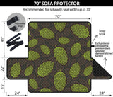 Hop pattern black background Sofa Cover Protector