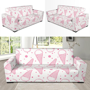 Hand Drawn Ice Cream Pattern Sofa Slipcover