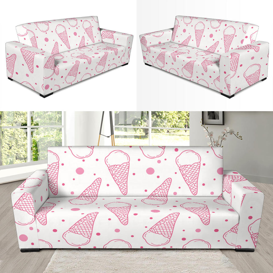 Hand Drawn Ice Cream Pattern Sofa Slipcover