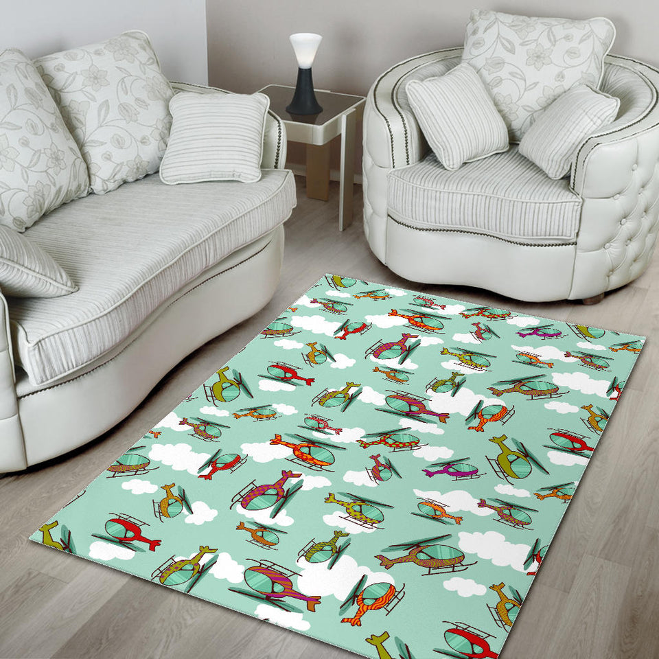 Helicopter Design Pattern Area Rug