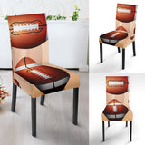 American Football Ball Design Pattern Dining Chair Slipcover