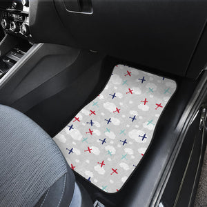 Airplane Cloud Grey Background  Front Car Mats