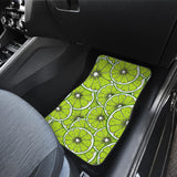 Slices Of Lime Design Pattern Front And Back Car Mats